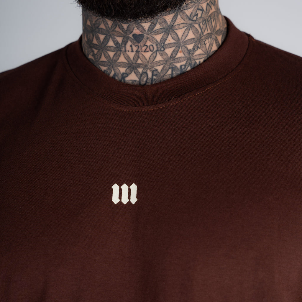 Camiseta Oversized Mith Nation Scribble Marrom