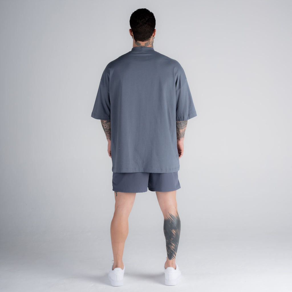 Camiseta Oversized Hazy Mith Aesthetics Cinza