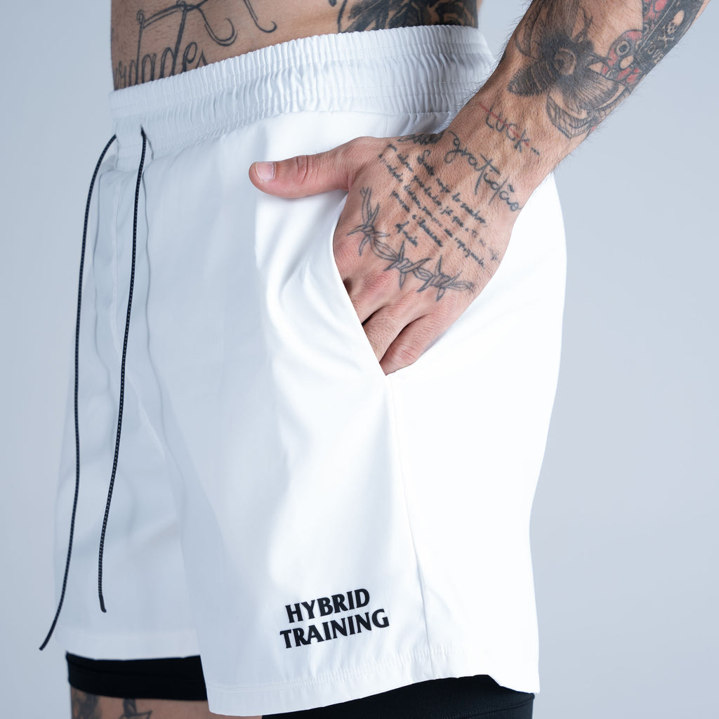 Shorts de Tactel Mith Athl Compression Branco