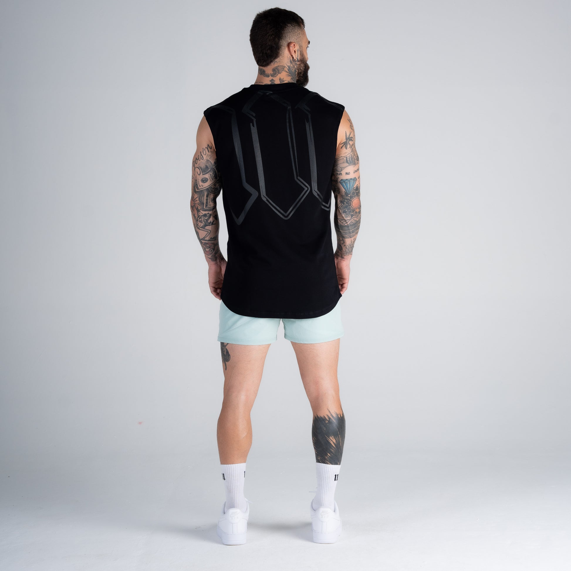 Regata Drop Shoulder Slevelles Mith Nation Doodle Preto