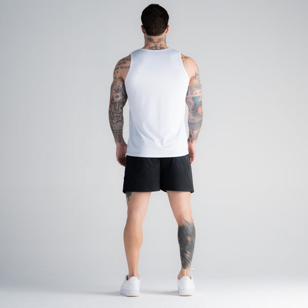 Regata Tank Top Dry Fit Logo Branco