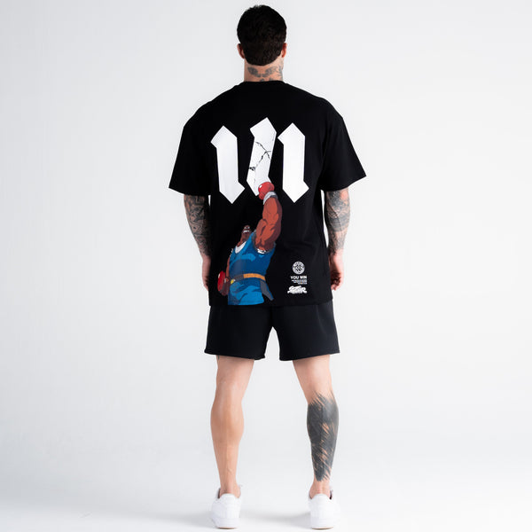 Camiseta Oversized Street Fighter Balrog Preto