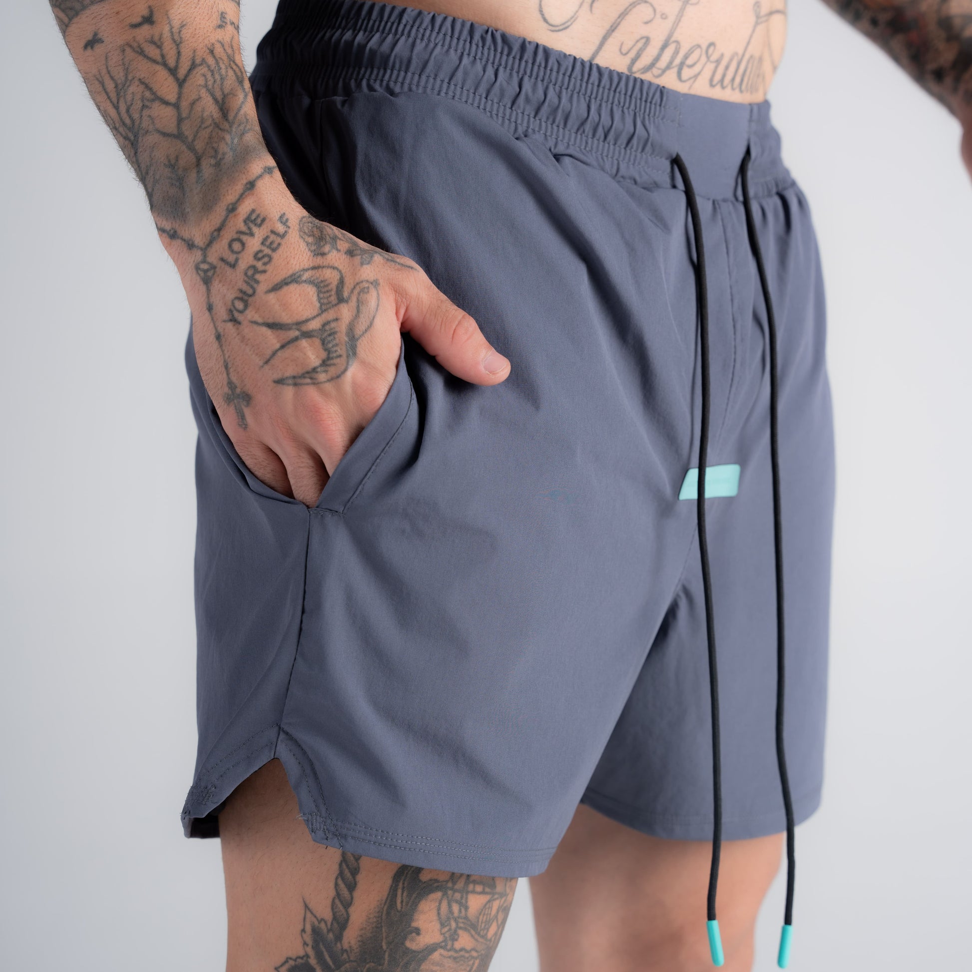 Shorts de Tactel Mith Aesthetics Cinza