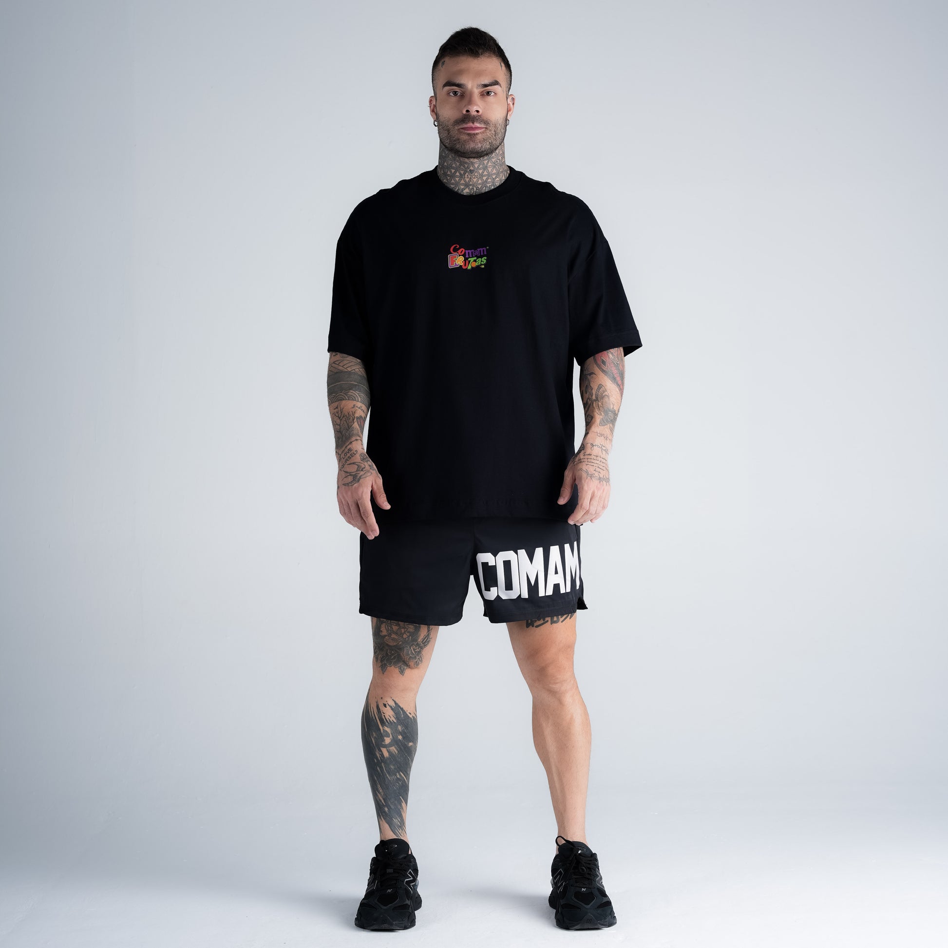 Camiseta Oversized Comam Frutas By Mith Preto