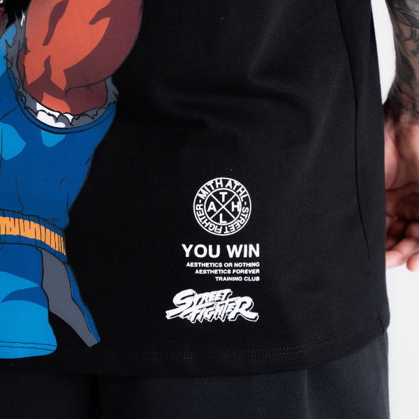 Camiseta Oversized Street Fighter Balrog Preto