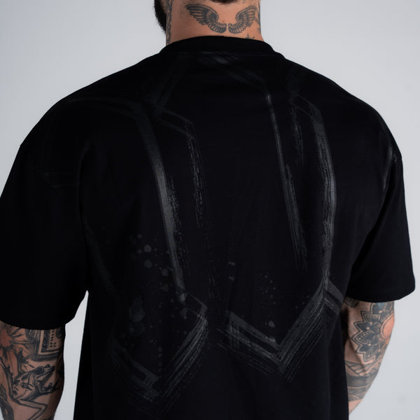 Camiseta Oversized Mith Nation Risc Preto