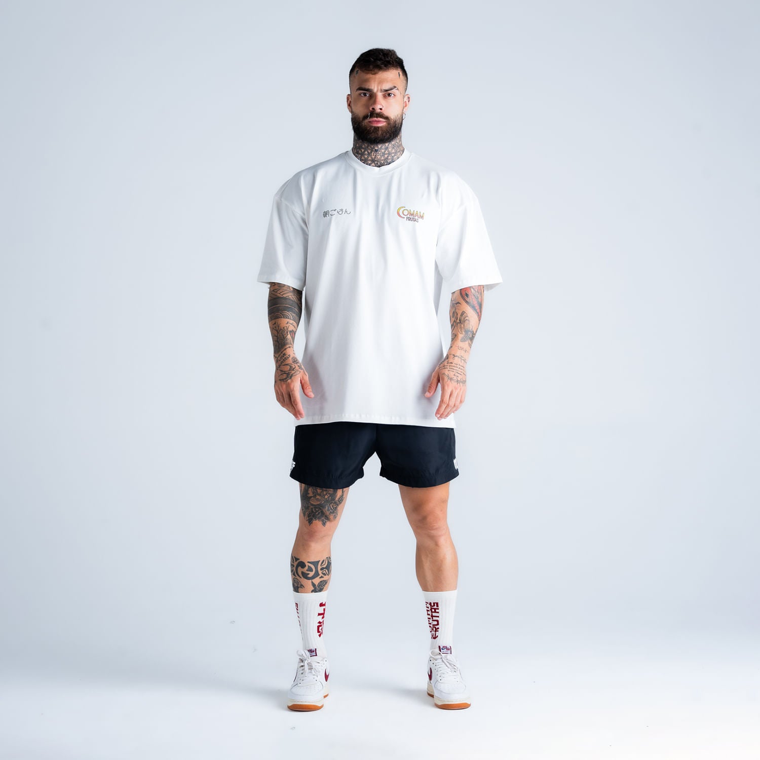 Camiseta Oversized Comam Frutas Desayuno Off White