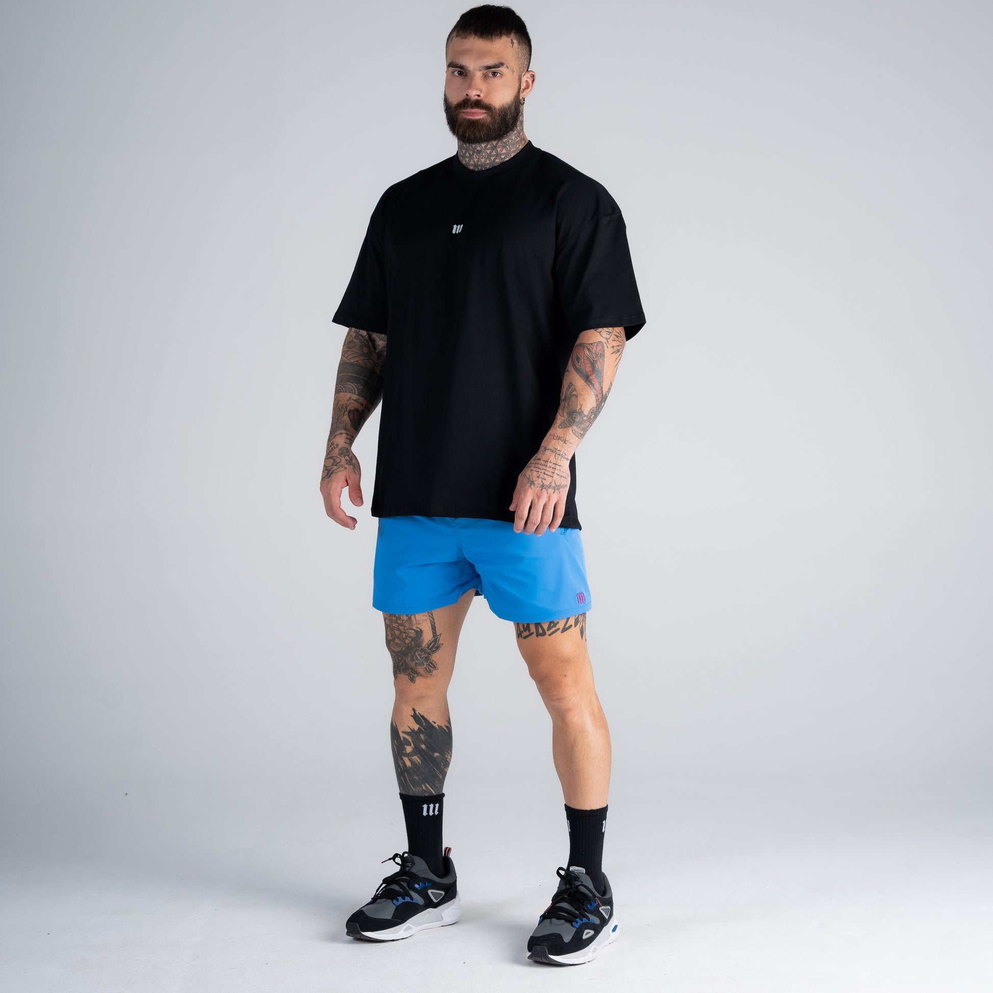 Camiseta Oversized Mith Nation White Training Club Preto
