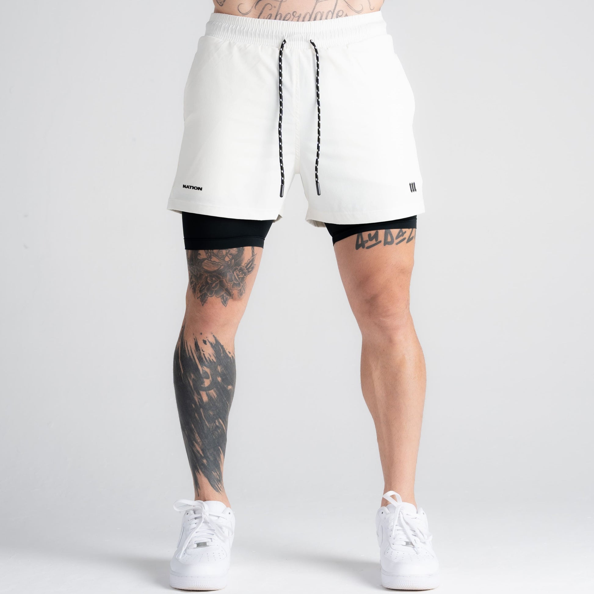 Shorts Tactel Com Compressão Mith Nation Off White