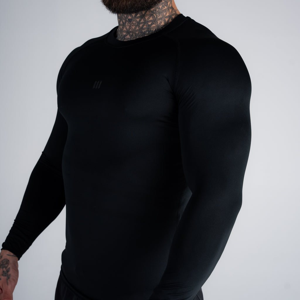 Camisa Compressão Manga Longa Raglan Mith Nation Preto