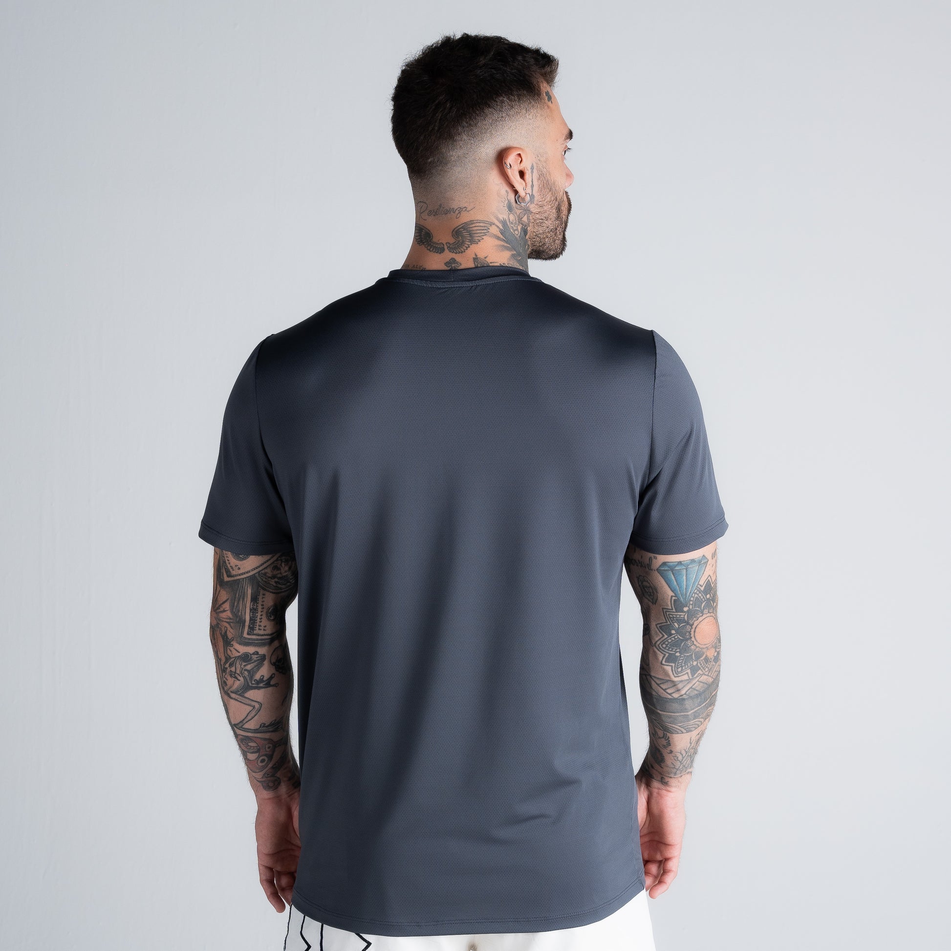 Camiseta Dry Fit Logo Chumbo