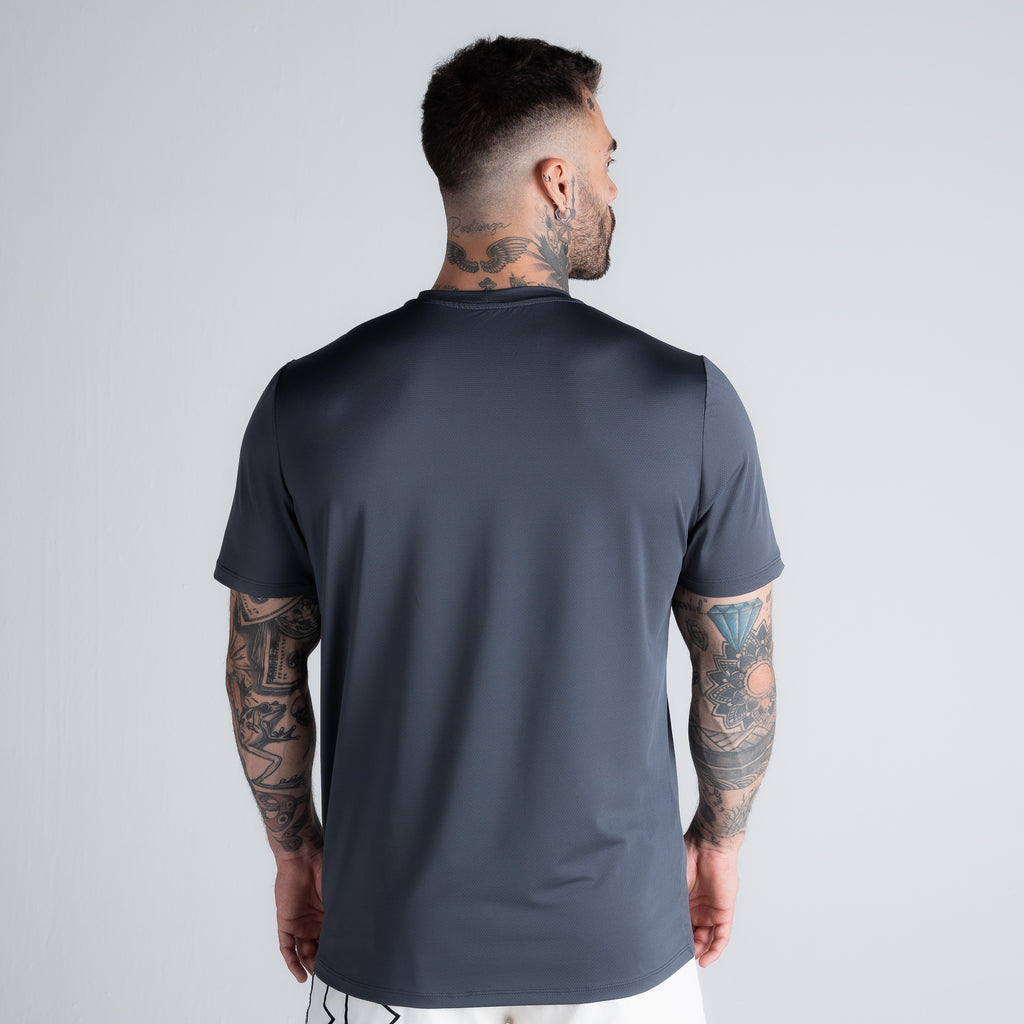 Camiseta Dry Fit Logo Chumbo