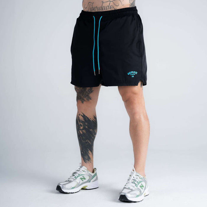 Shorts Curto Tactel Comam Frutas Preto