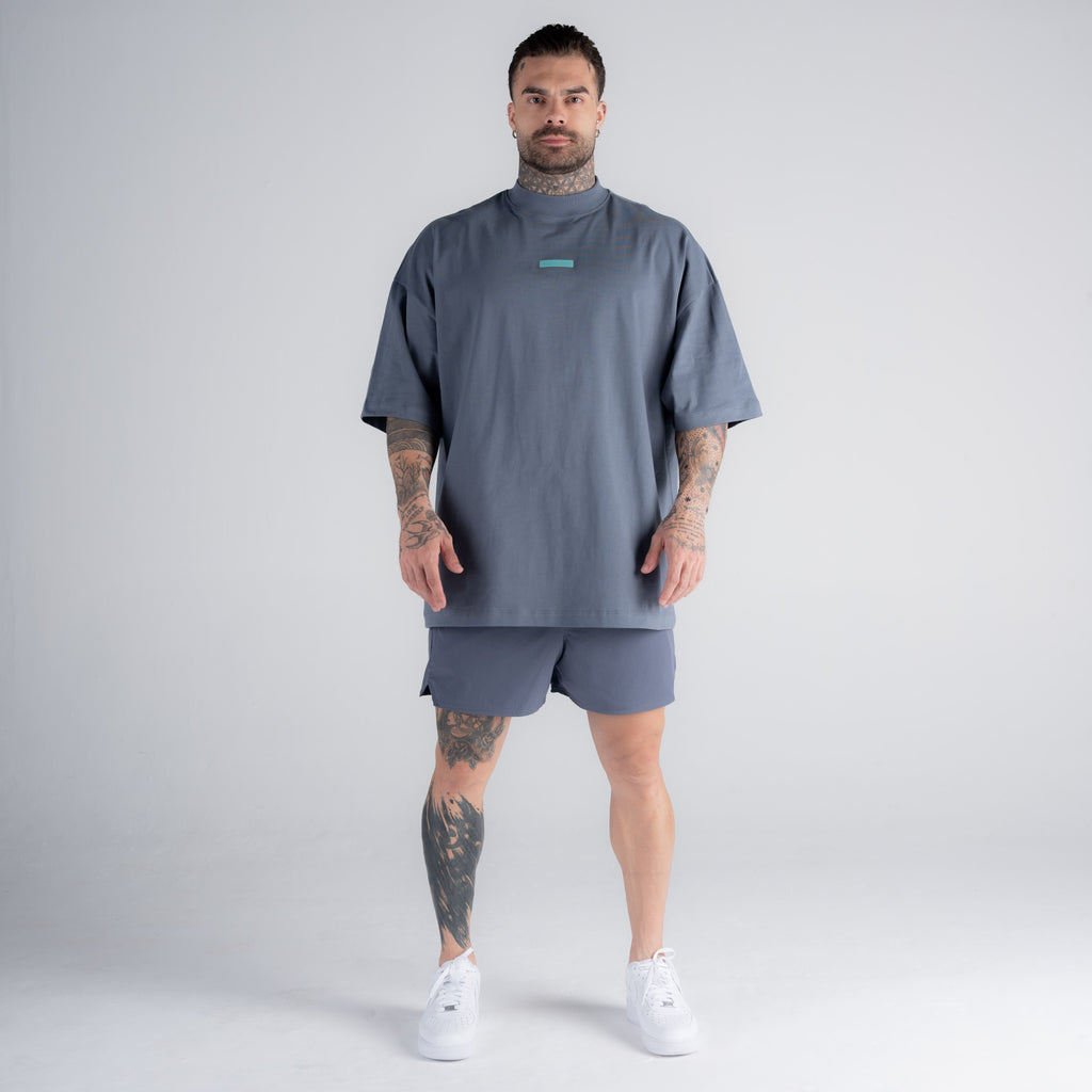Camiseta Oversized Hazy Mith Aesthetics Cinza