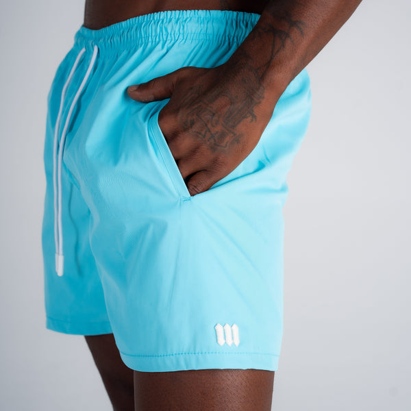 Shorts de Tactel Mith Nation Light Blue