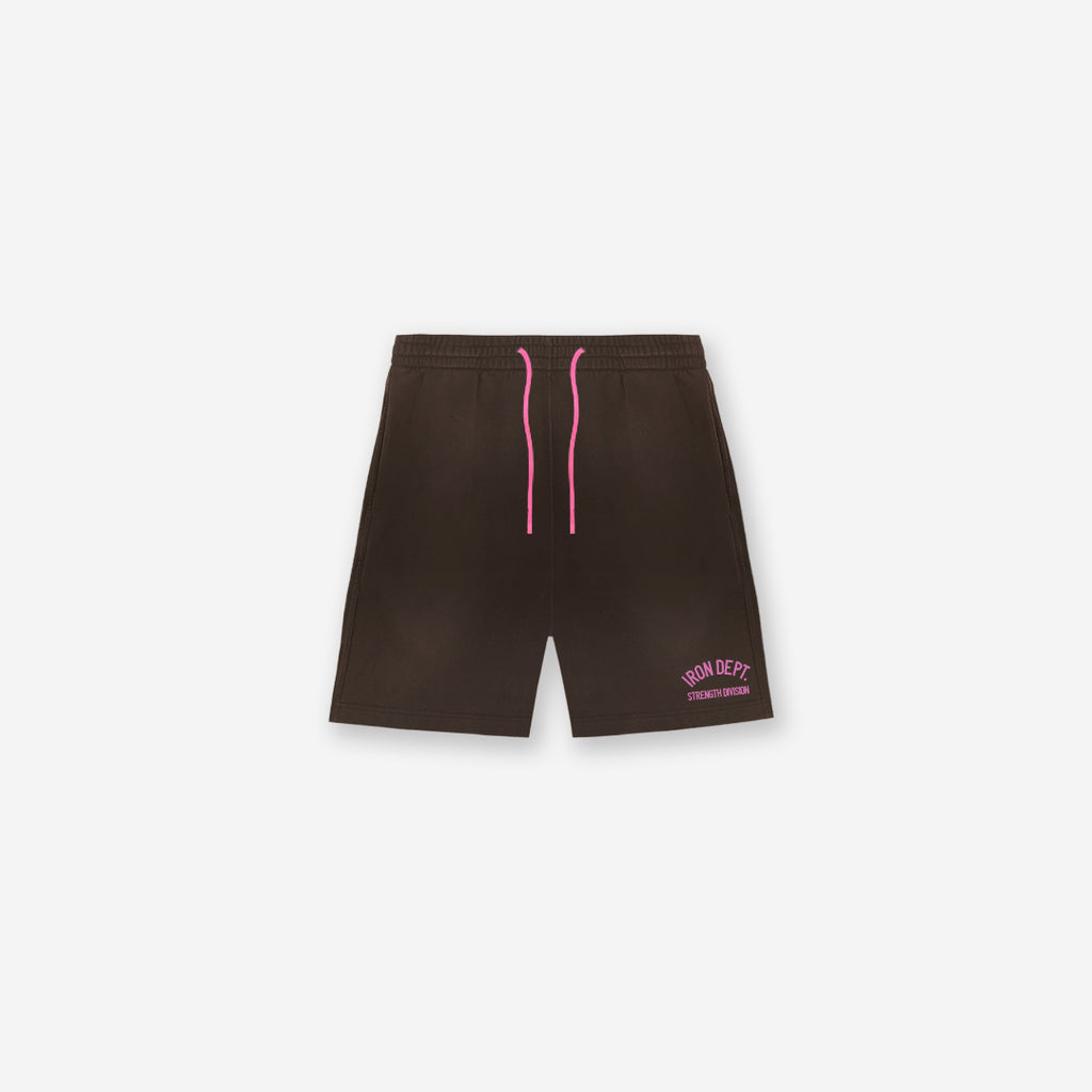 Shorts De Moletinho Estonado Iron Dept. Marrom