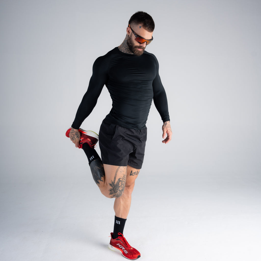 Camisa Compressão Manga Longa Raglan Mith Nation Preto