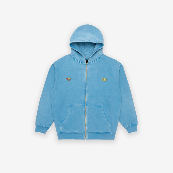 Jaqueta de <strong>Moletom Jateada </strong>Mith X Superman Azul