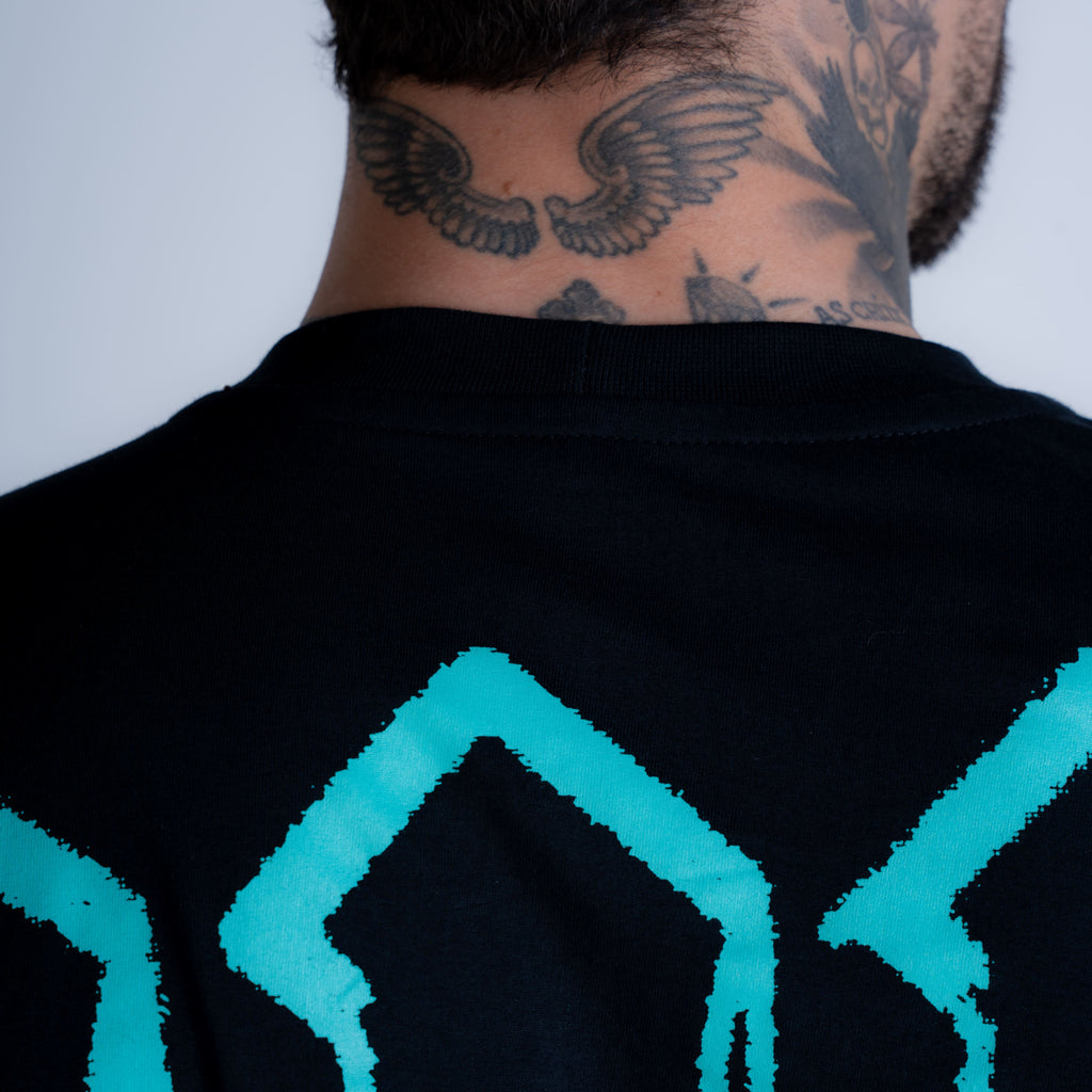 Camiseta Oversized Mith Nation Scribble Preto