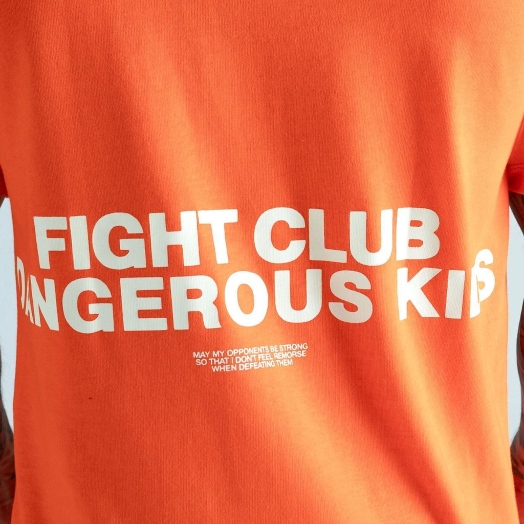 Camiseta Oversized Mith Athl Fight Club Laranja