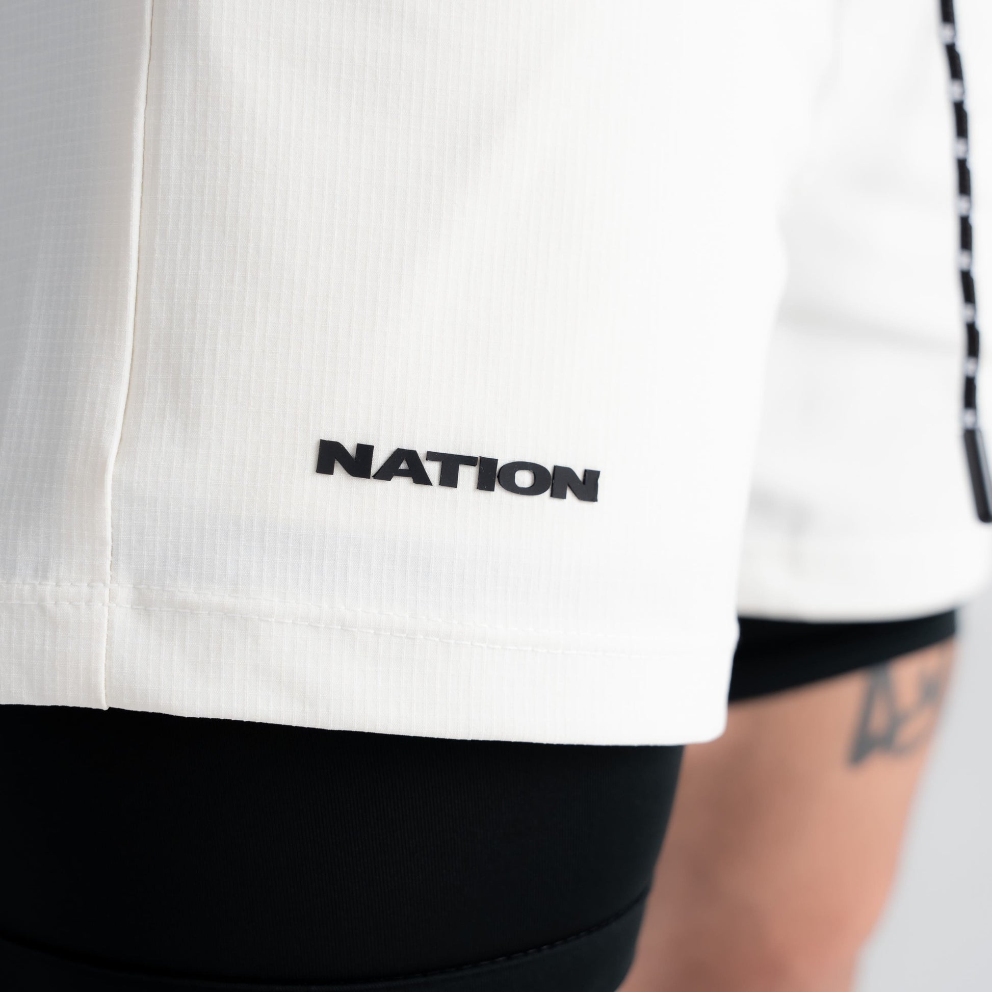 Shorts Tactel Com Compressão Mith Nation Off White