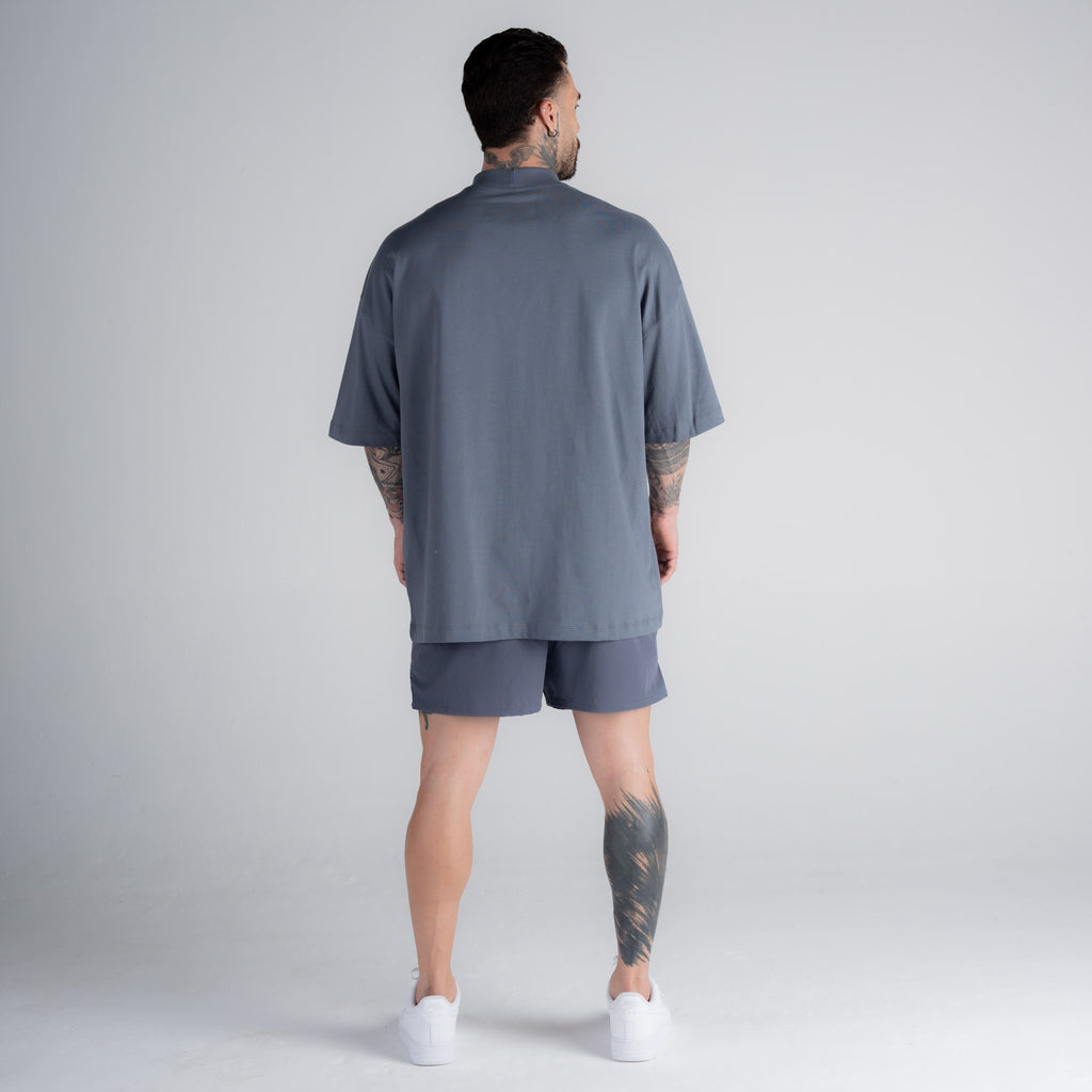 Camiseta Oversized Hazy Mith Aesthetics Cinza