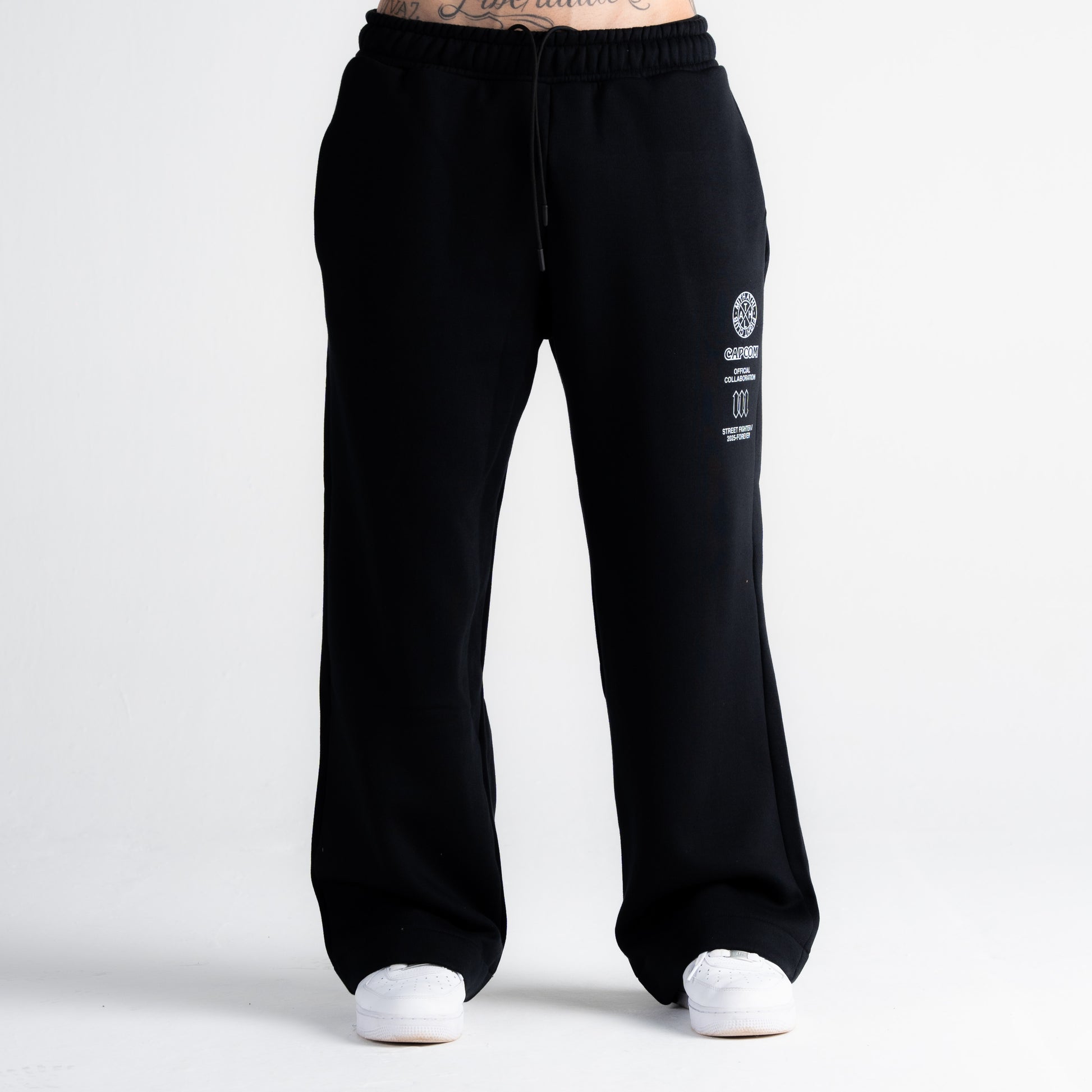 Calça De Moletom Oversized Street Fighter You Win Preto