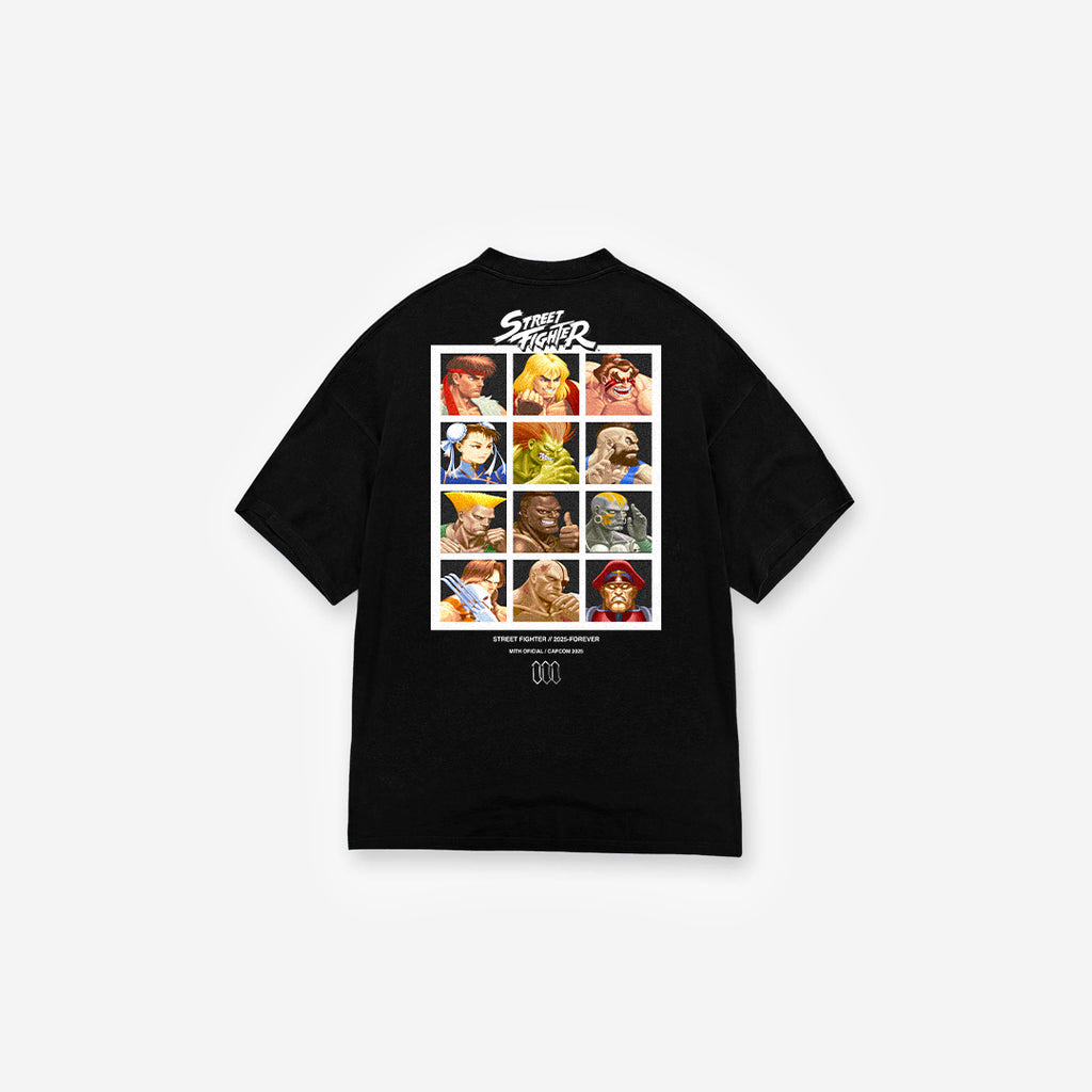 Camiseta Oversized Street Fighter Character Preto