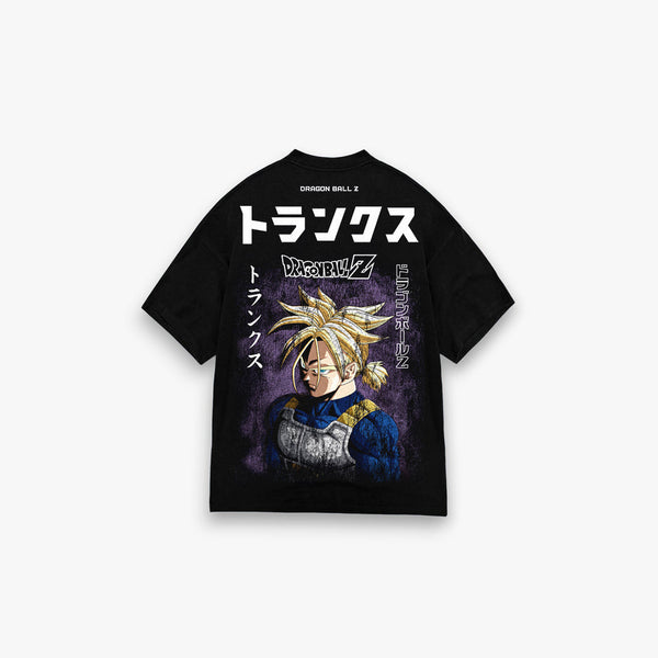 Camiseta Oversized Dragon Ball Z Trunks do Futuro Preto