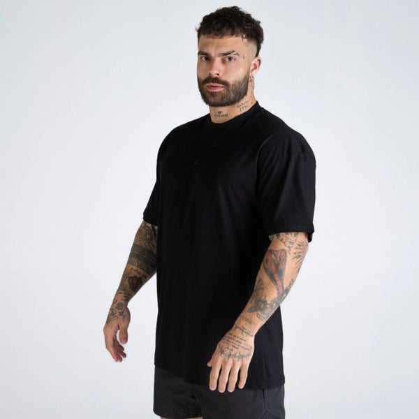 Camiseta Oversized Mith Nation Adornment Preto