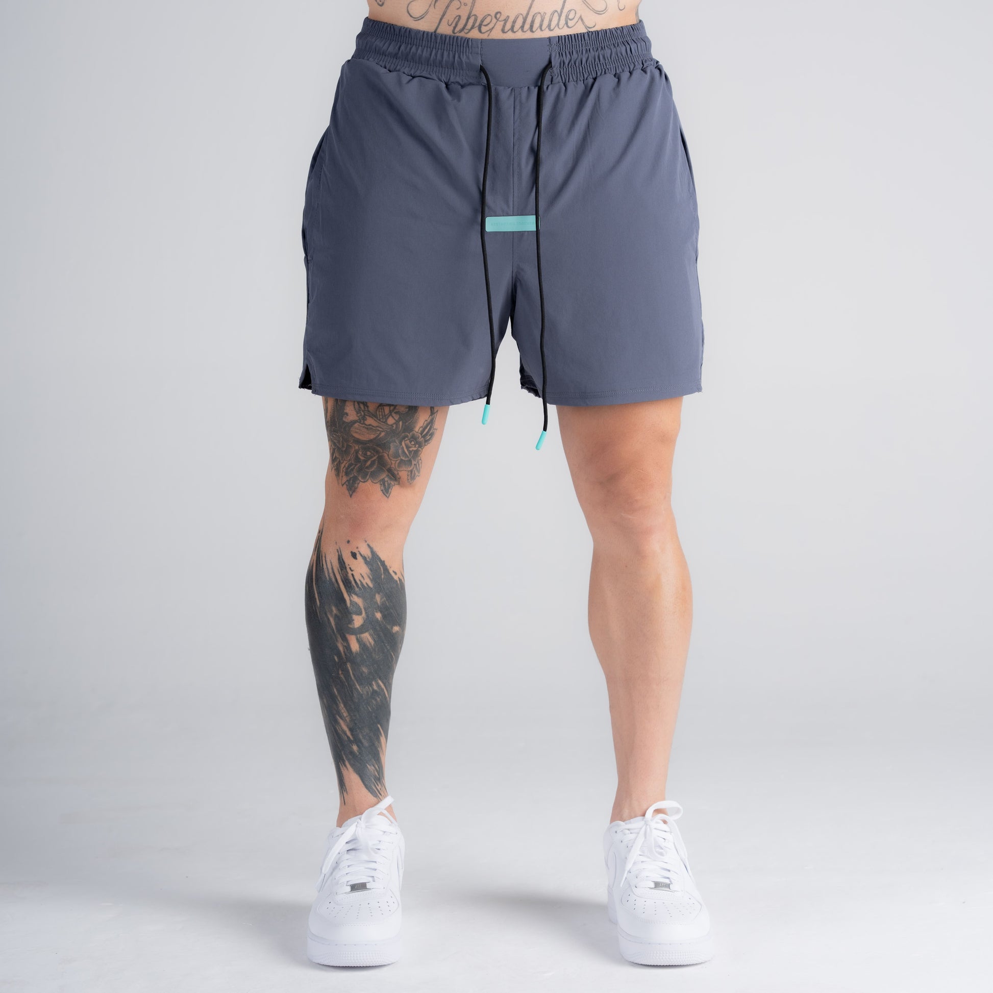 Shorts de Tactel Mith Aesthetics Cinza