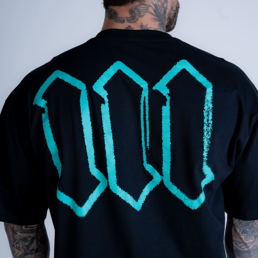 Camiseta Oversized Mith Nation Scribble Preto