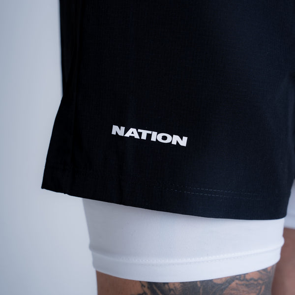 Shorts Tactel com Compressão Mith Nation Preto