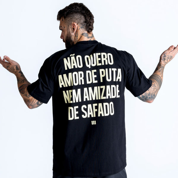 Camiseta Oversized Comam Frutas Special Edition Fight Music Show Preto