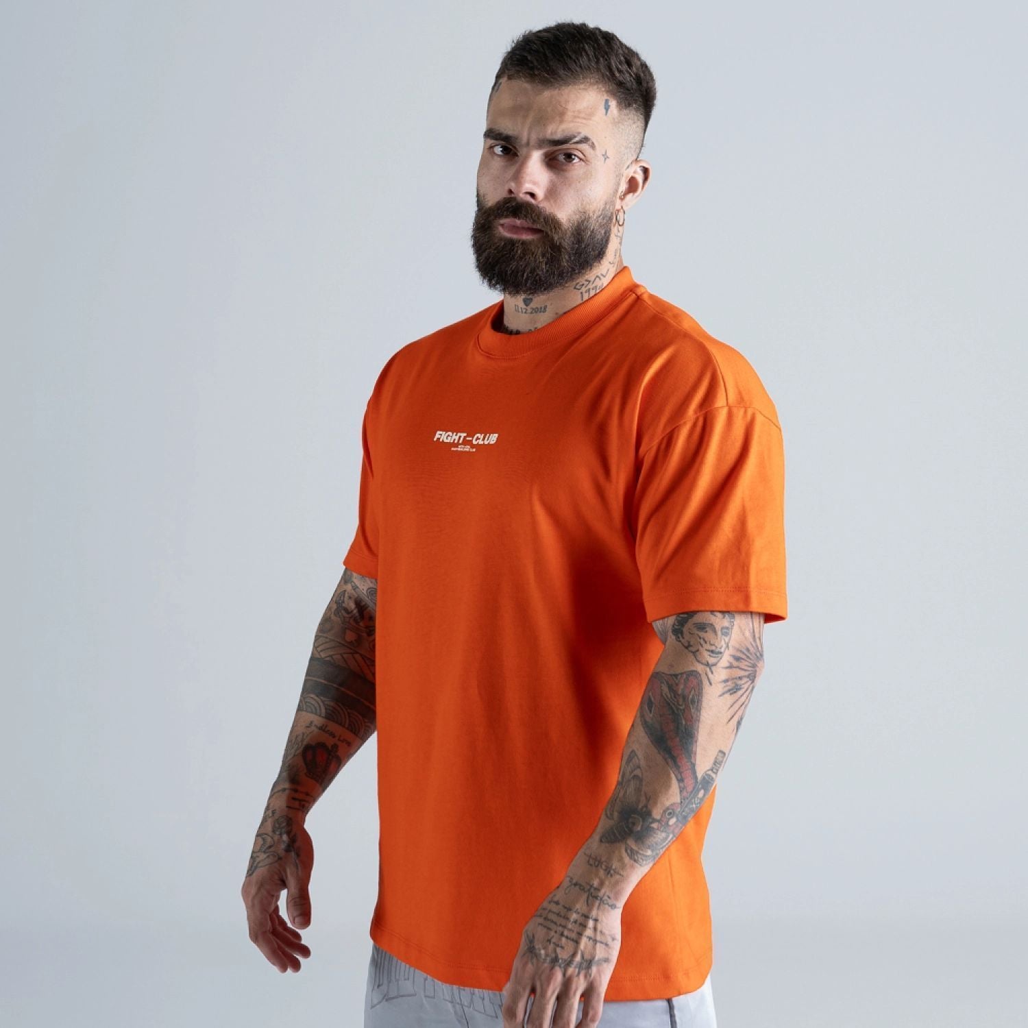 Camiseta Oversized Mith Athl Fight Club Laranja