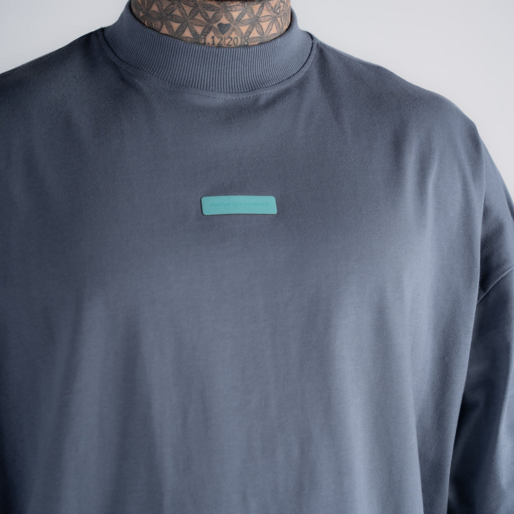 Camiseta Oversized Hazy Mith Aesthetics Cinza