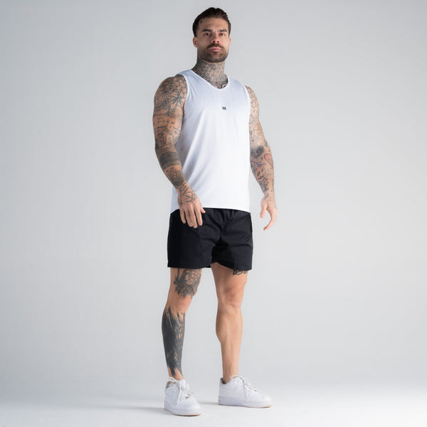 Regata Tank Top Dry Fit Logo Branco
