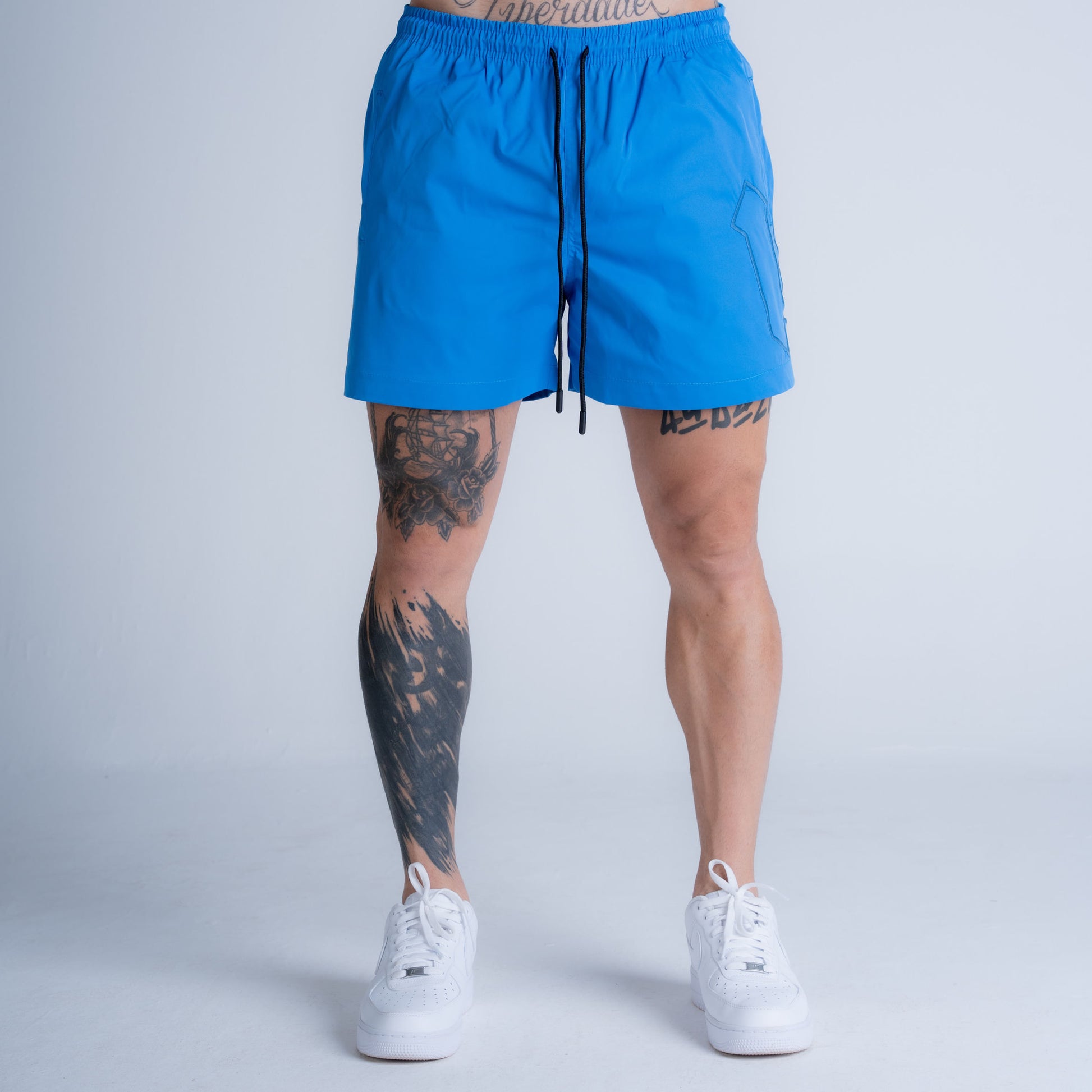 Shorts De Tactel Mith Nation Performance Embroidery Azul
