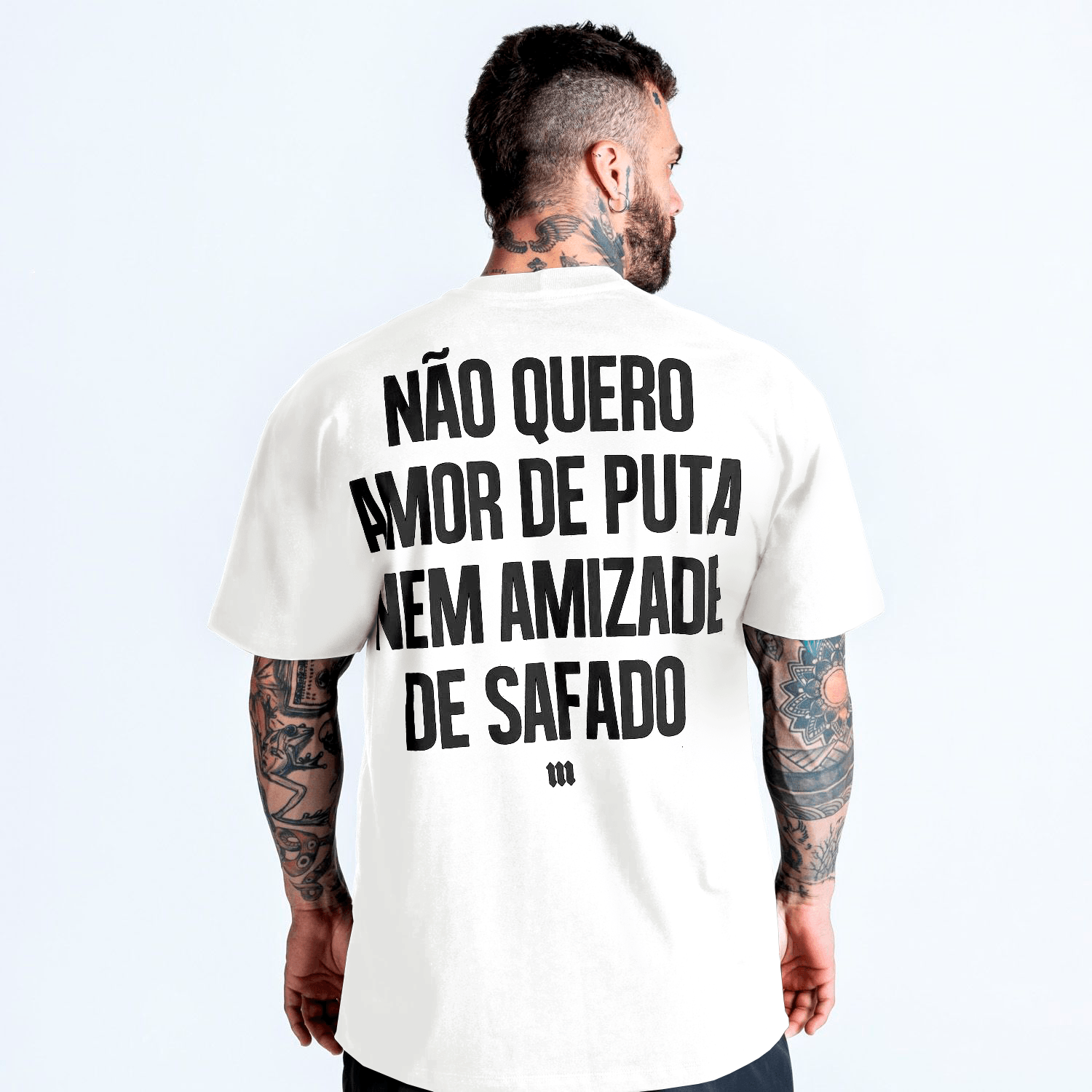 Camiseta Oversized Comam Frutas Fight Music Show Off White