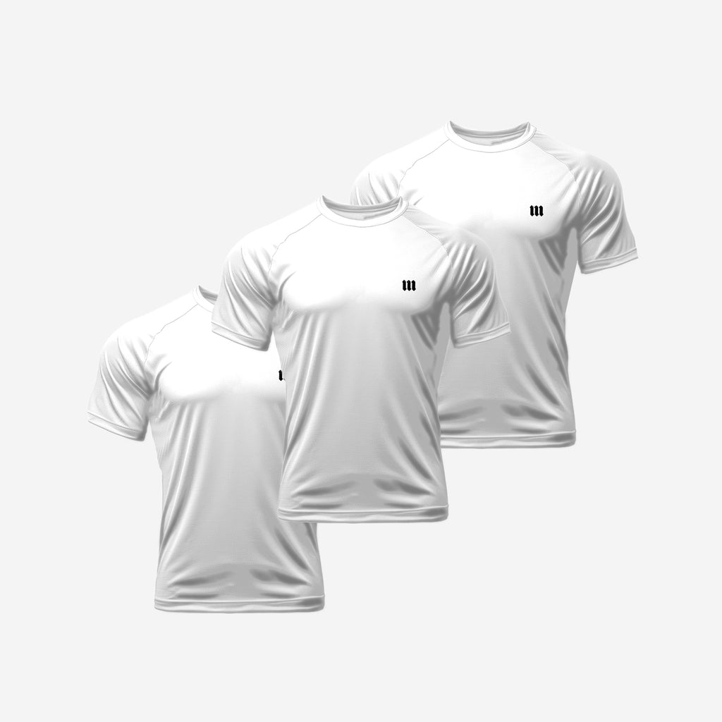 Kit 3 Camisetas Dry Fit Mith Branco