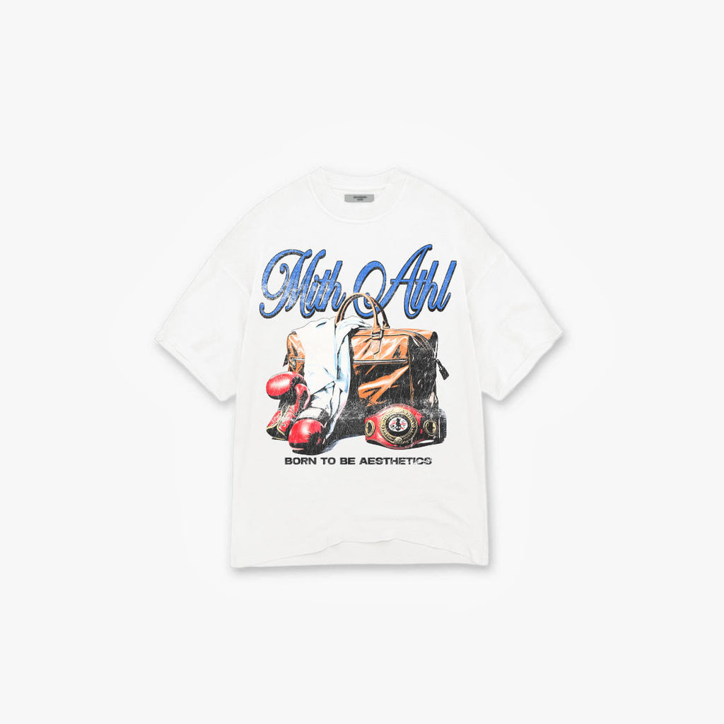 Camiseta Oversized Born To Be Aesthetics Off White