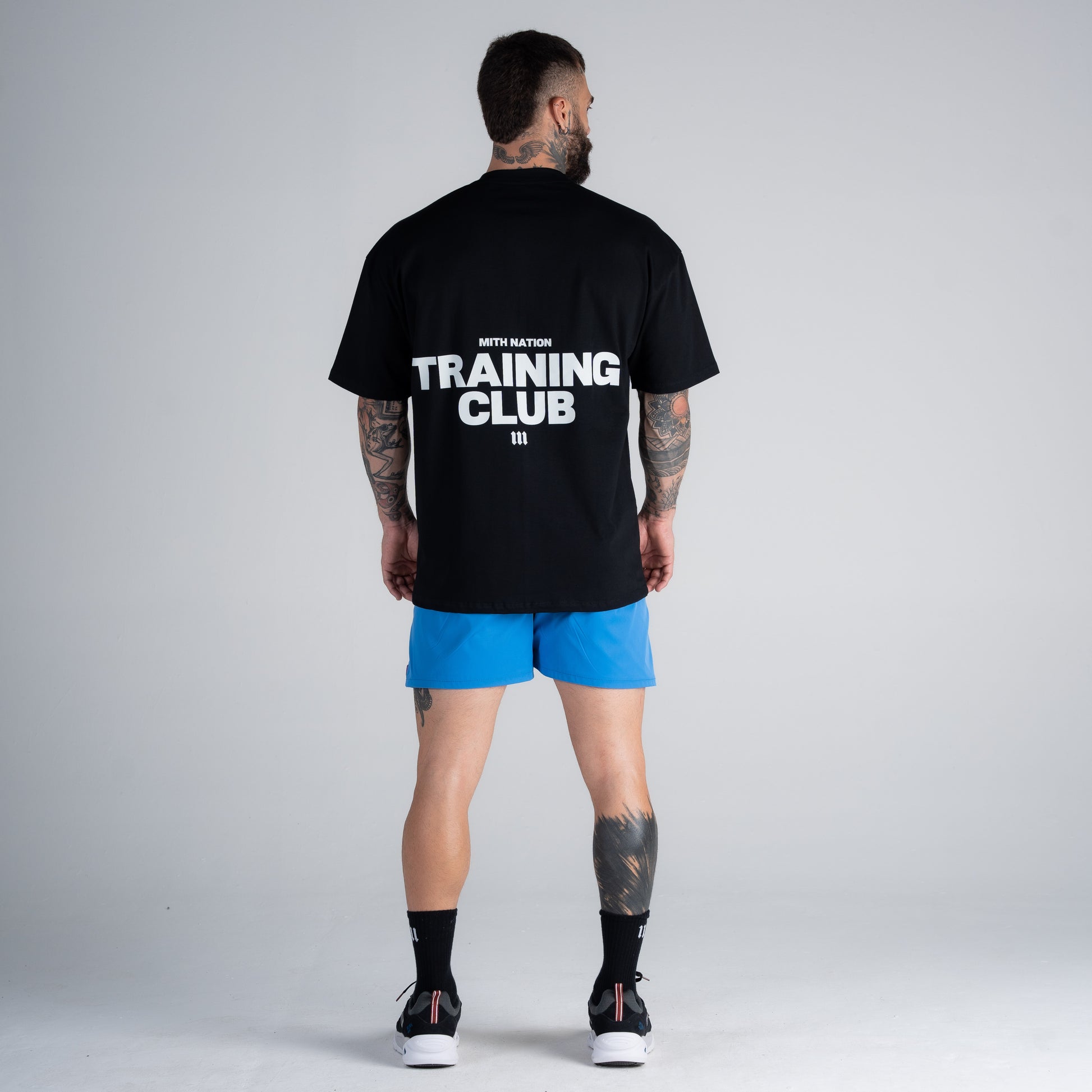 Camiseta Oversized Mith Nation White Training Club Preto