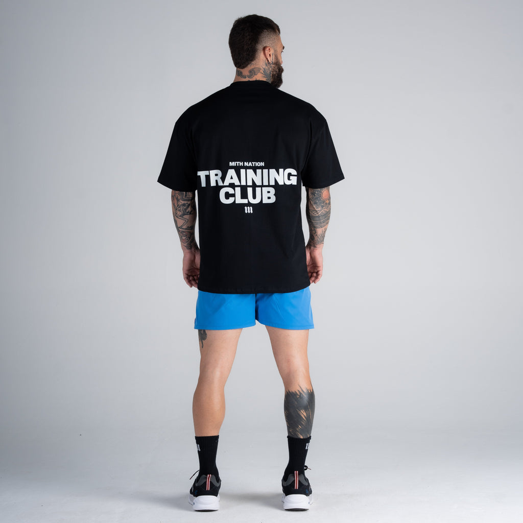 Camiseta Oversized Mith Nation White Training Club Preto