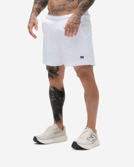 Shorts Regular Tactel Branco Mith Nation Icon