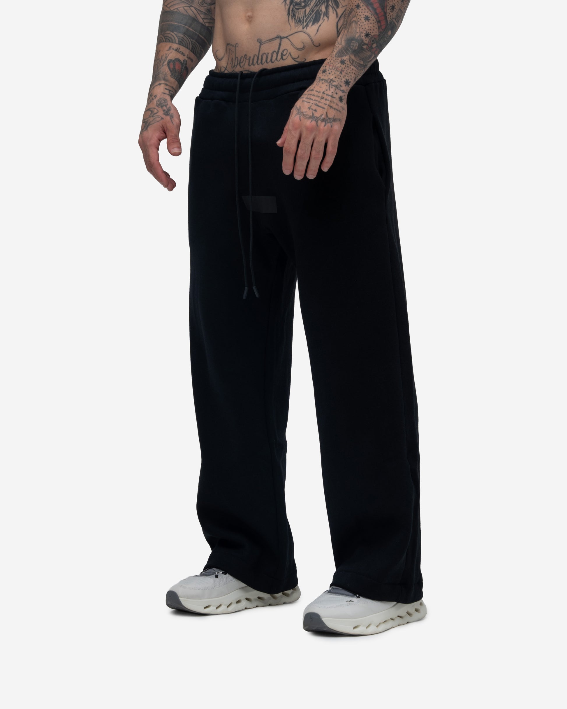 Calça de Moletom Oversized Mith Nation Label Preto