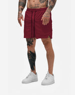 Shorts Curto de Tactel Mith Nation Embroidery Bordô