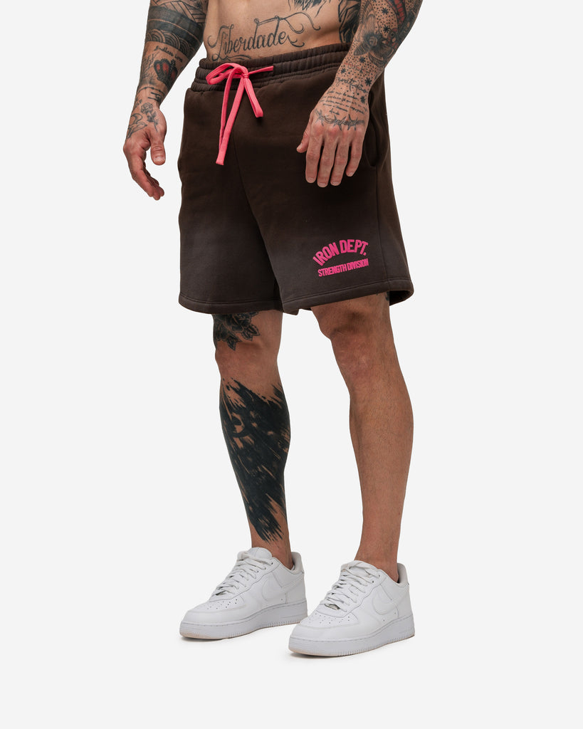 Shorts De Moletinho Estonado Iron Dept. Marrom