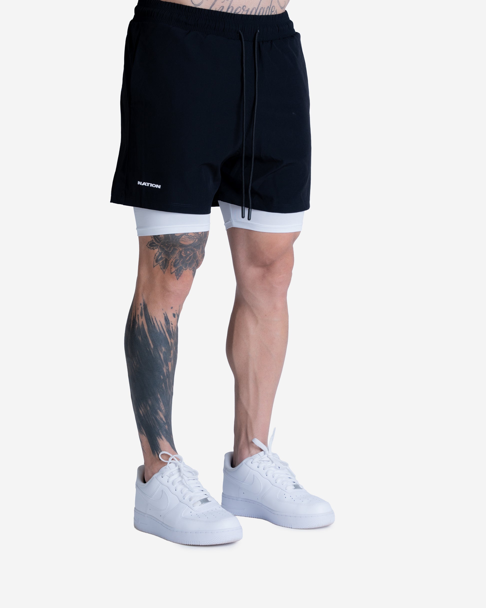Shorts Tactel com Compressão Mith Nation Preto