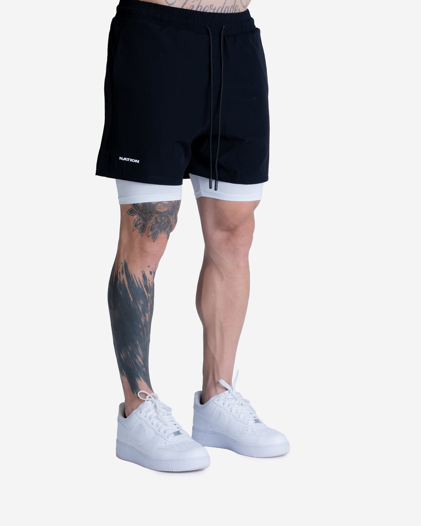 Shorts Tactel com Compressão Mith Nation Preto
