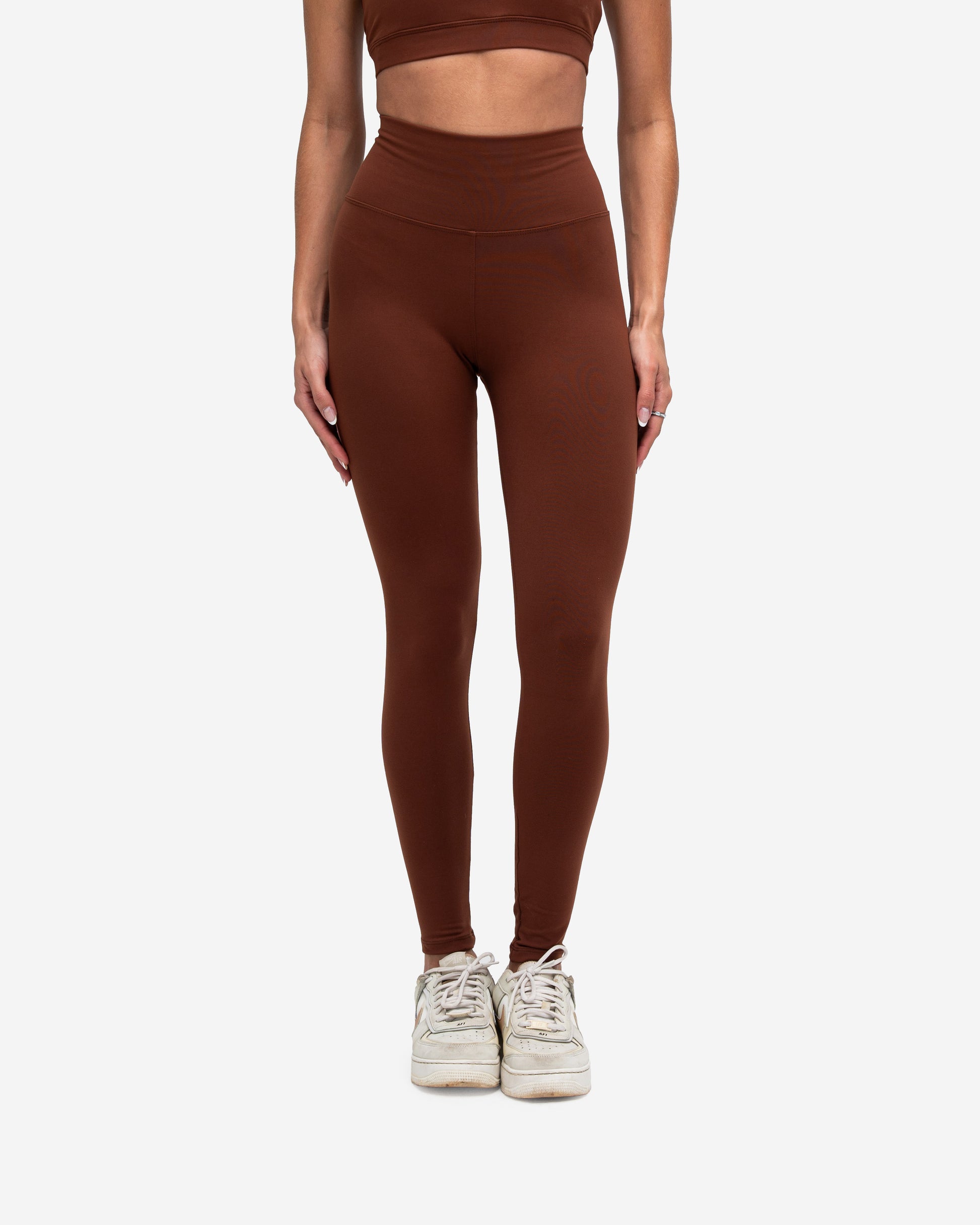 Legging Feminino Cós Alto Training Club Marrom